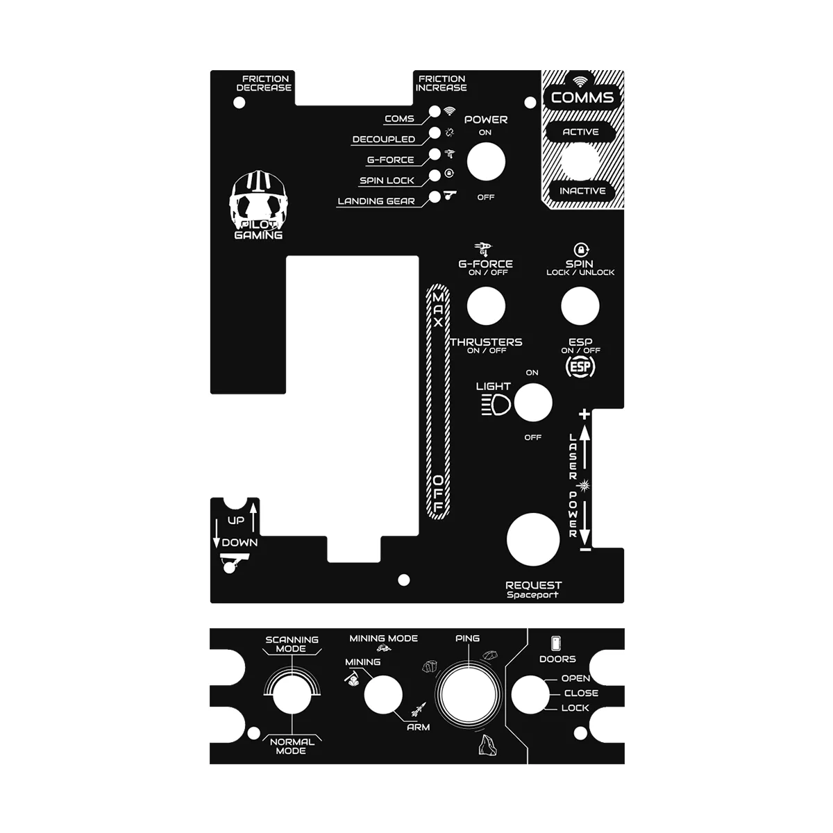 HOTAS Plates for Thrustmaster Warthog